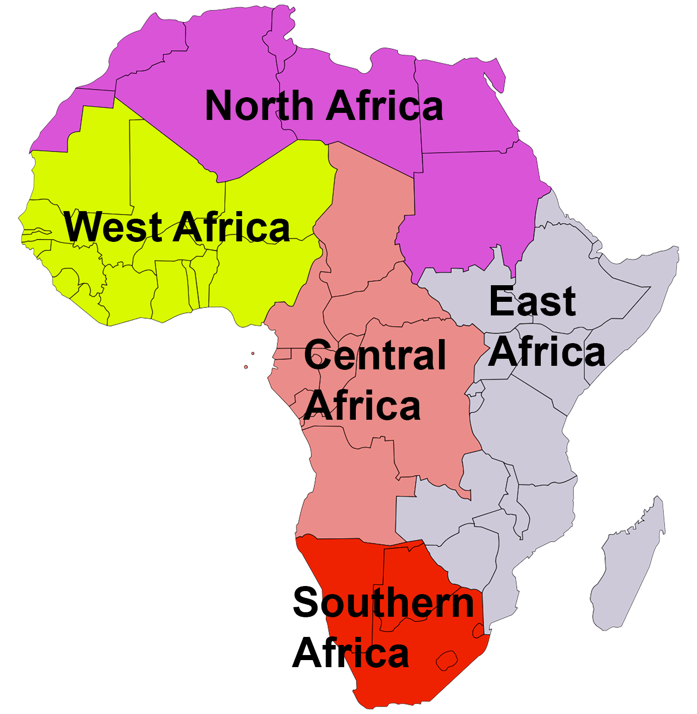 The map of Africa.