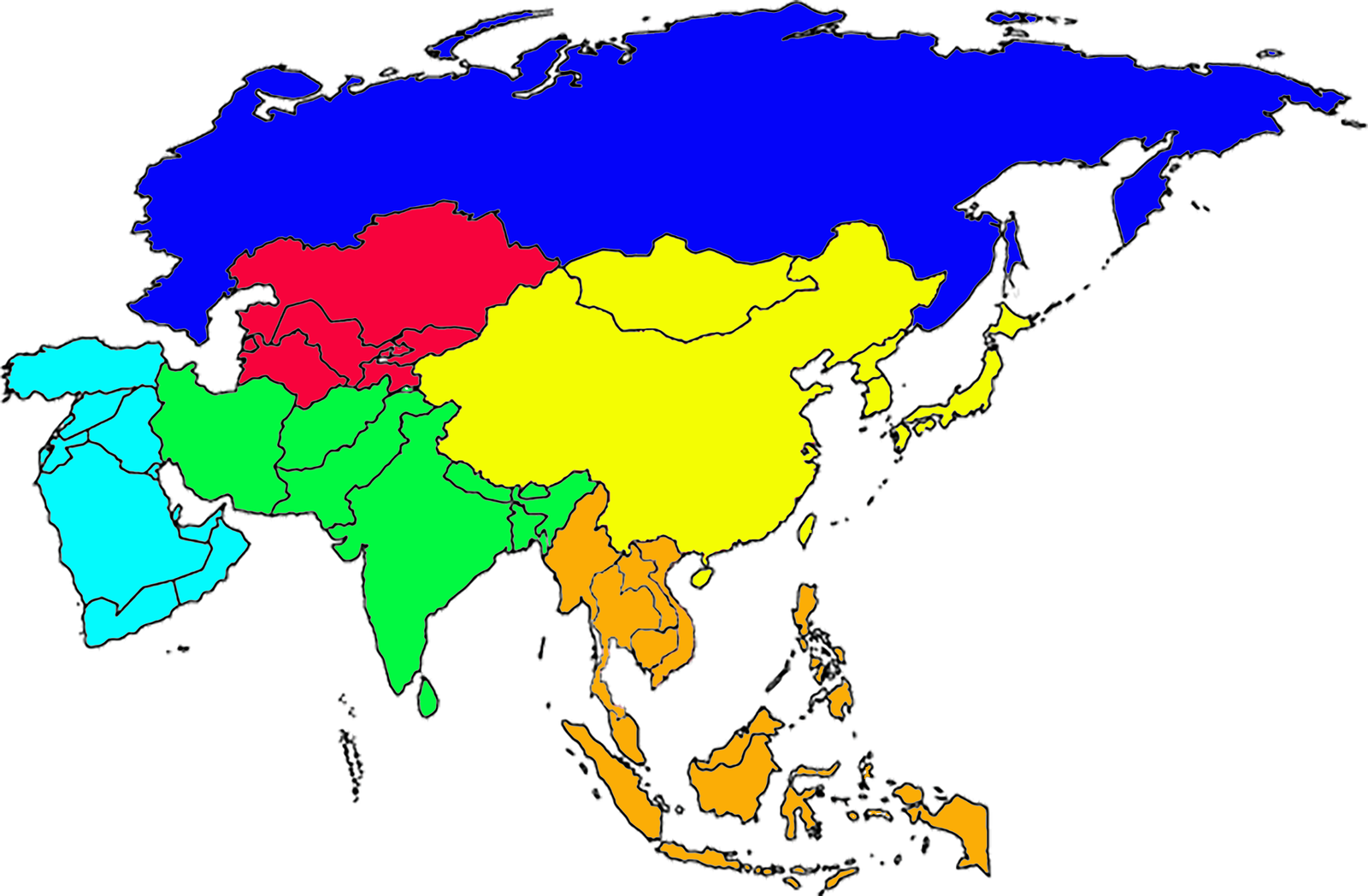 Map of Asia.