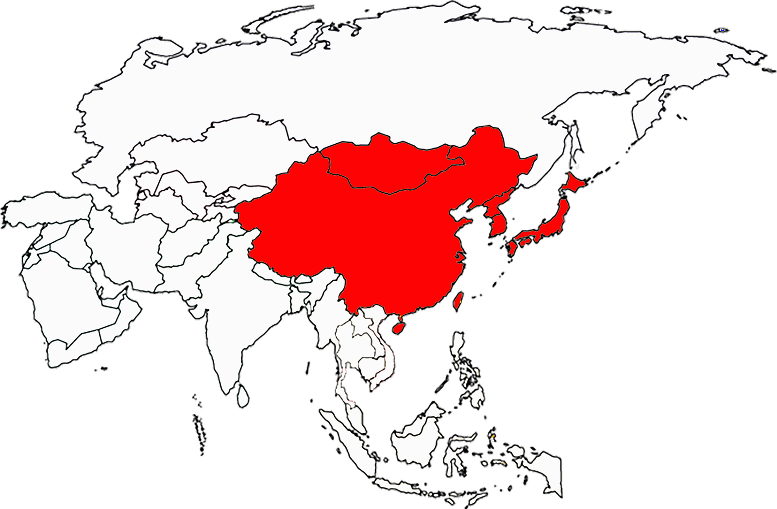 Map of Asia.