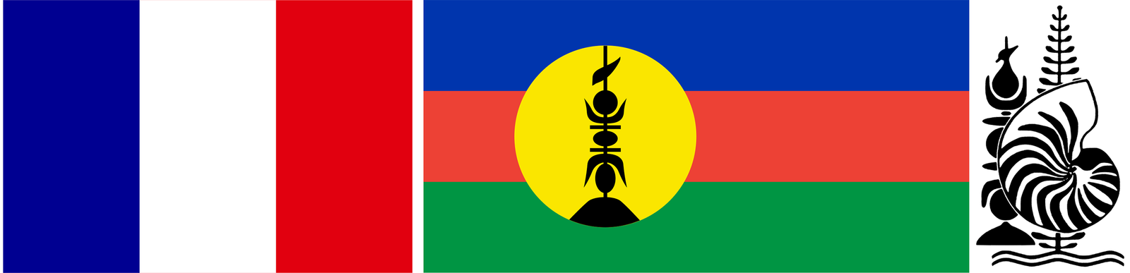 The flag and emblem of New Caledonia.