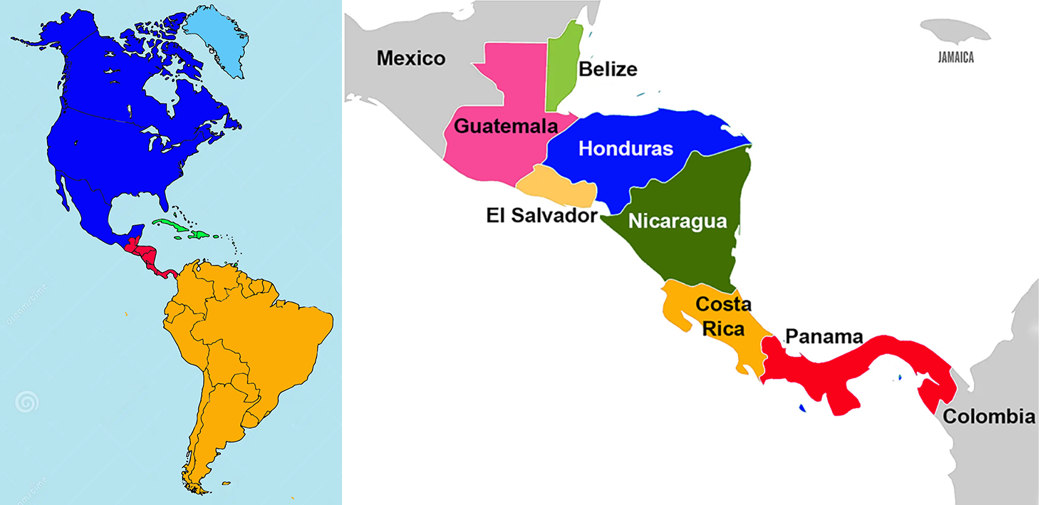 Location of Panama in Central America.