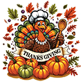 Thanksgiving turkey logo