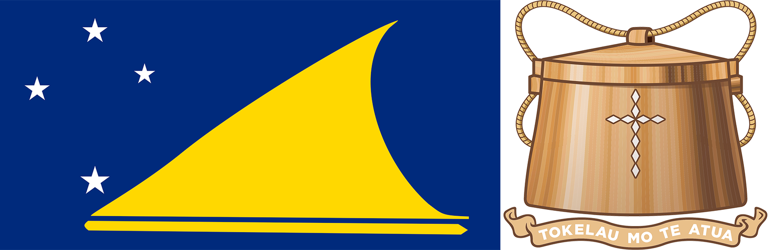 The flag and badge of Tokelau.