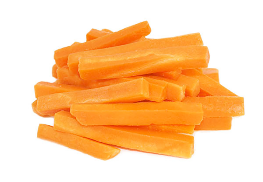 Carrots cut into batons
