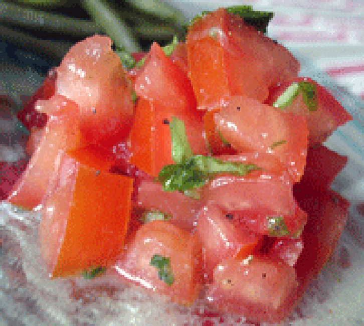 Concasse, finely diced tomatoes</caption>