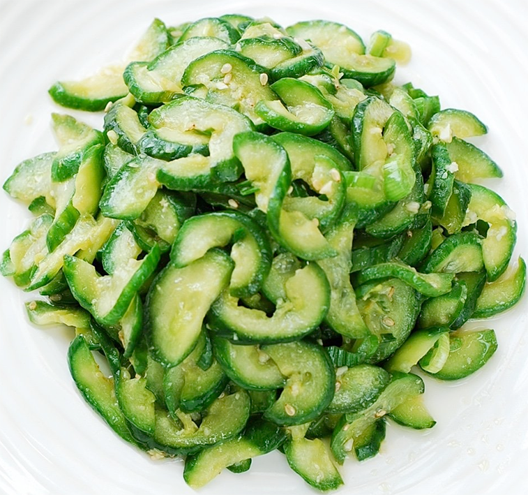 Doria, cucumber fried in butter garnish