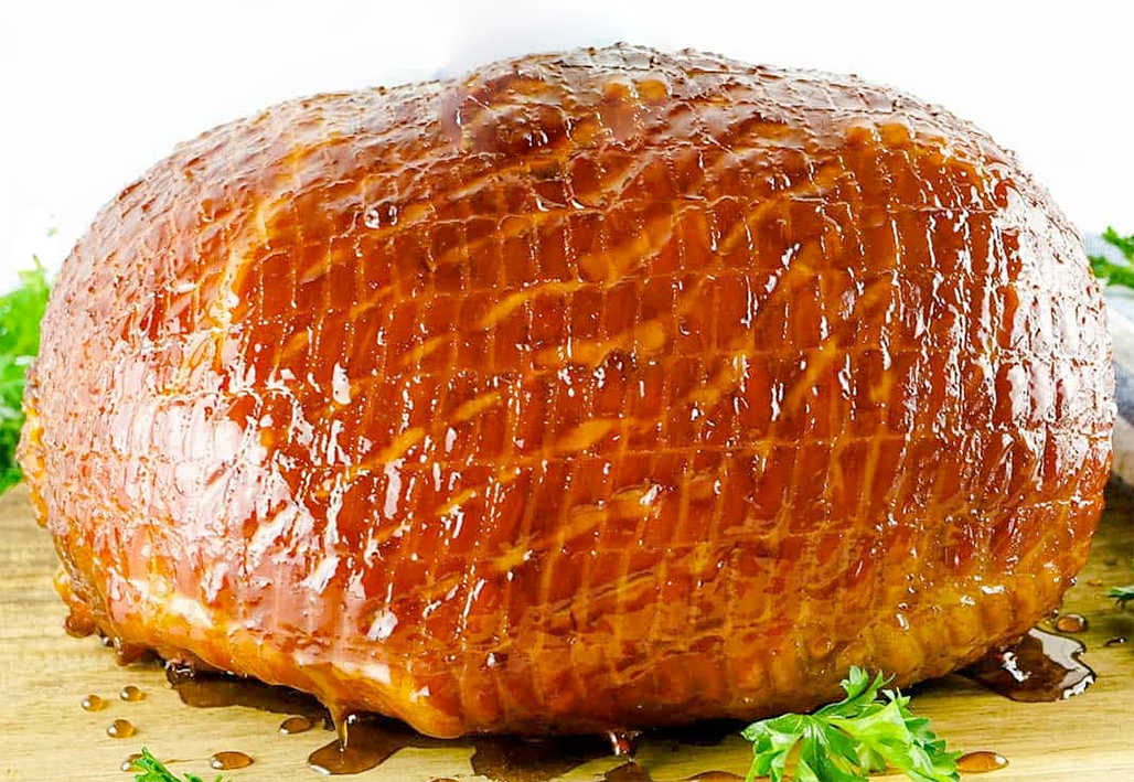 Whole ham with honey glaze