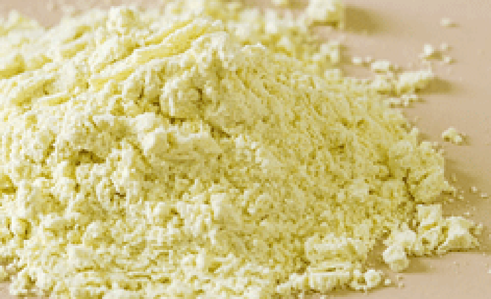 Pile of gram flour on a table