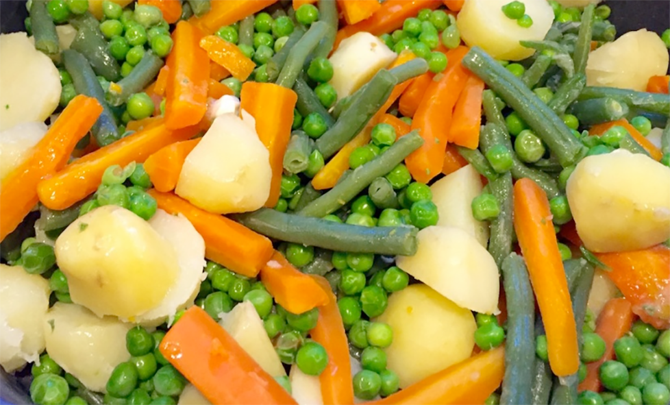 Jardiniere of spring vegetables