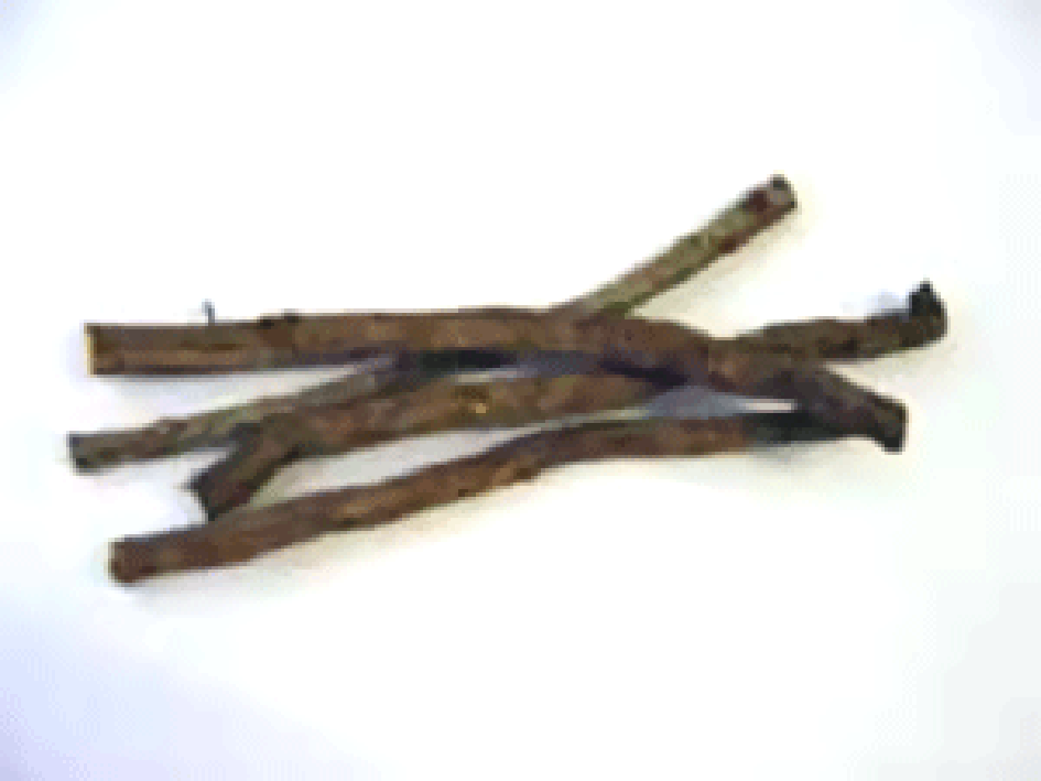 Four pieces of liquorice root
