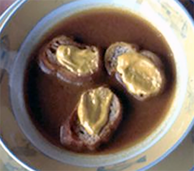 A bowl of traditional marseilles bouillabaisse