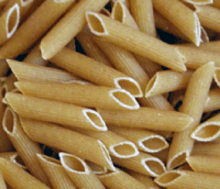 Dried penne pasta