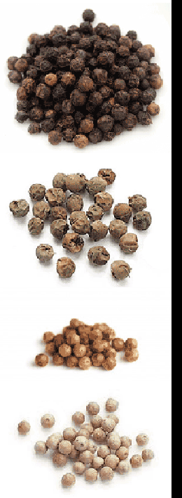 black, green, red and white peppercorns</a>