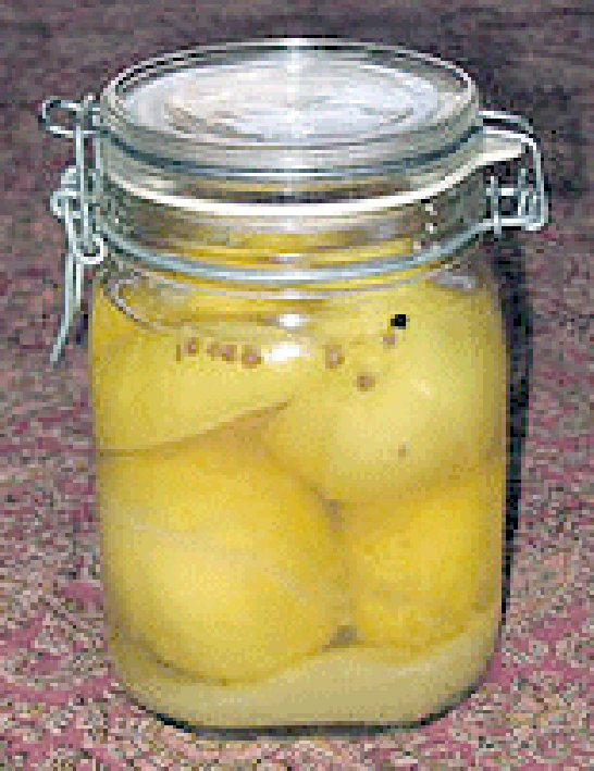 Preserved lemons in a jar