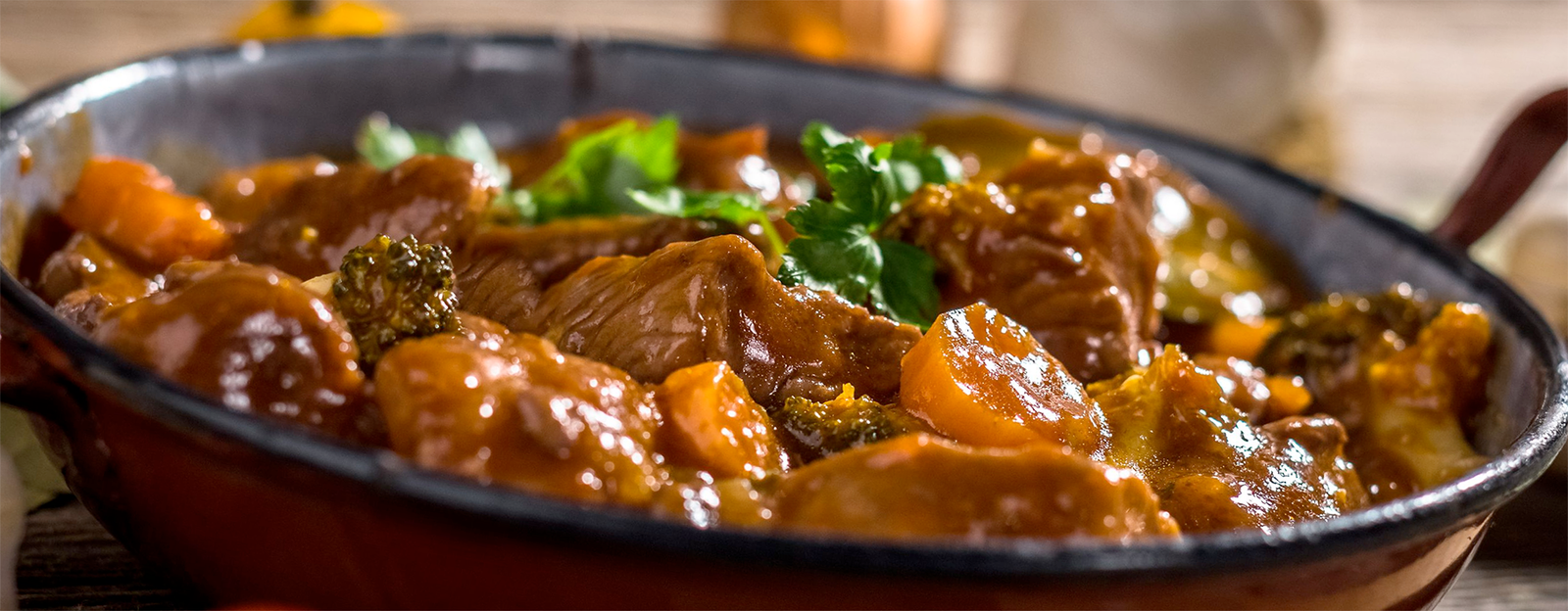 Provencal beef daube ready for serving