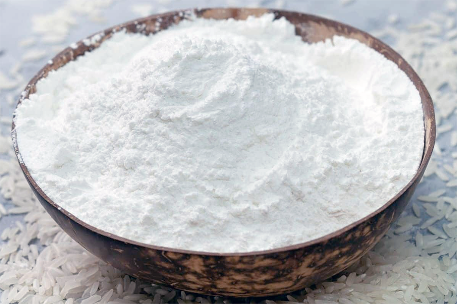 Bowl of fine rice flour