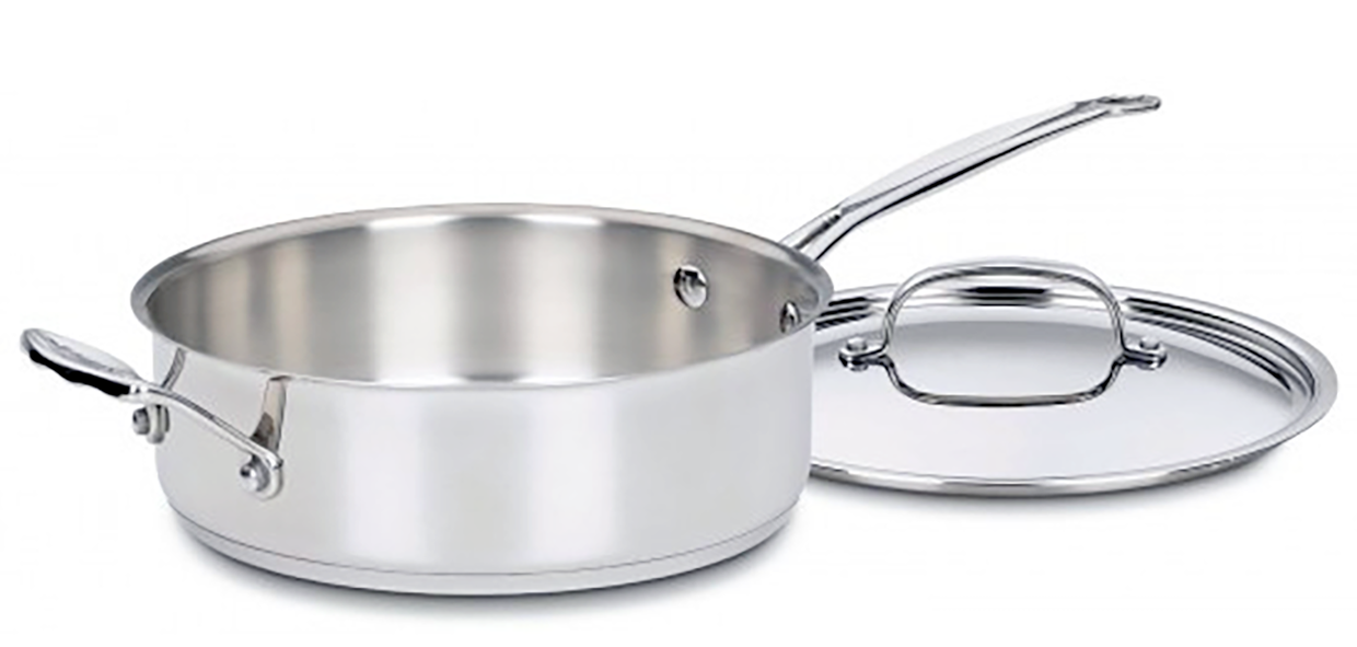 Sautoir pan shown with lid