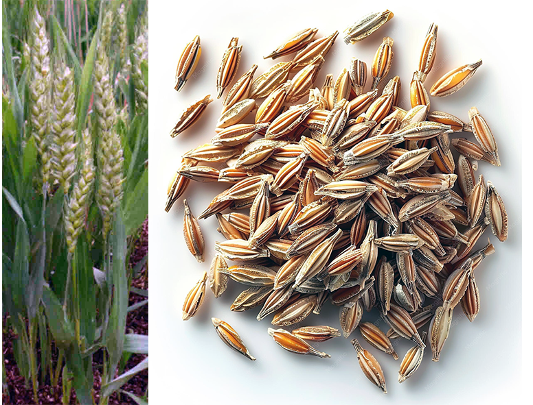 ears of spelt and spelt grains