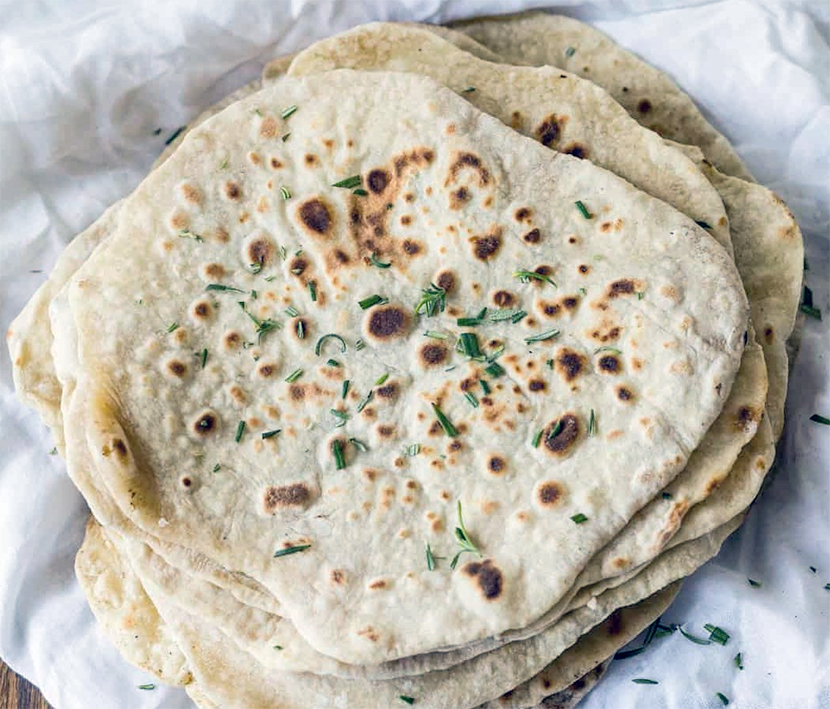 Pile of unleavened flatbread