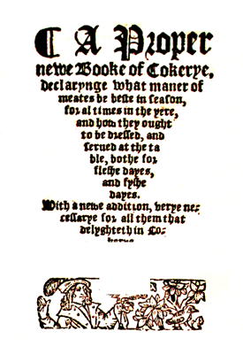Title Page of the Proper New Book of Cookery
