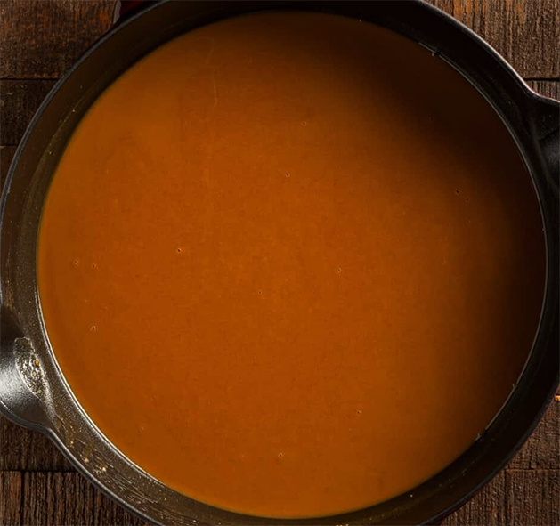 brown roux in a pan