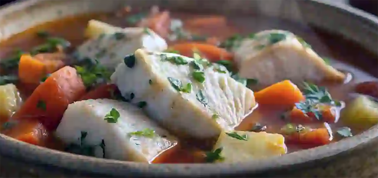 fish stewed with vegetables