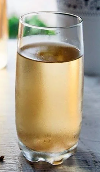 Korean roasted barley tea in a glass