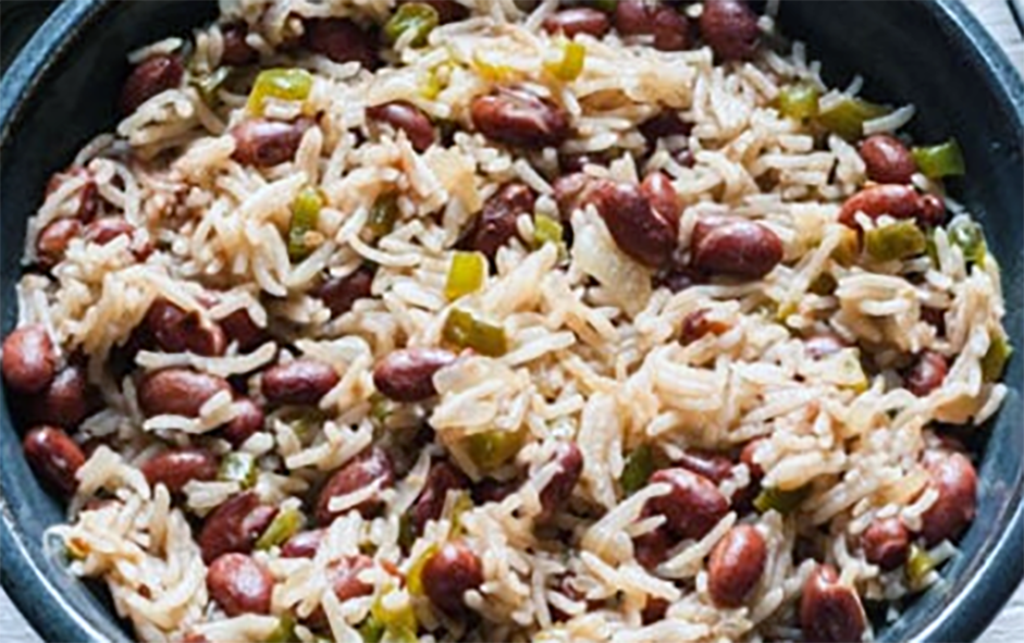 El Salvador beans and rice in a bowl