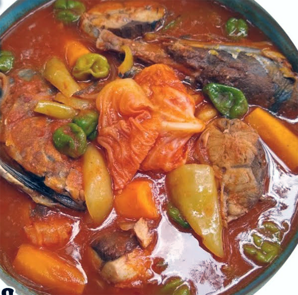 dessi lamoumou stew of fish and vegetables served in a bowl