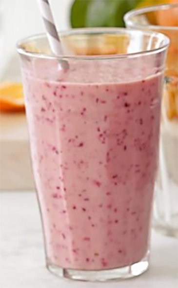 cranberry juice, lemon and mixed fruit smoothie in a glass with a straw</atl>