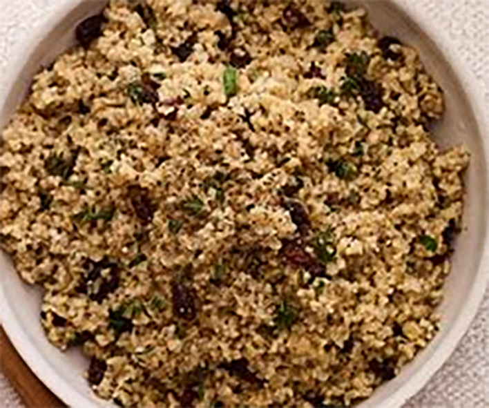 freekeh pilaf served in a bowl