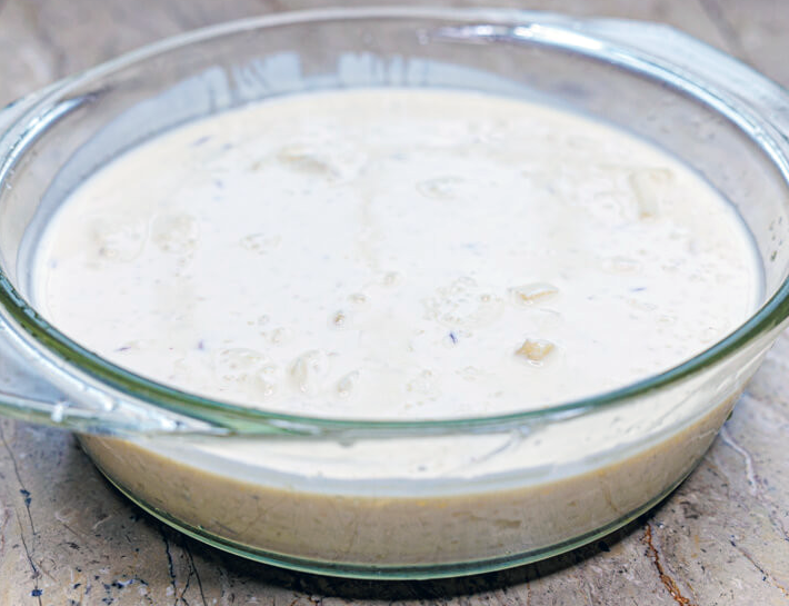 Gambian chakri in a glass dish