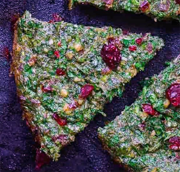 wedge of ijjah bil tawabel removed from the main frittata