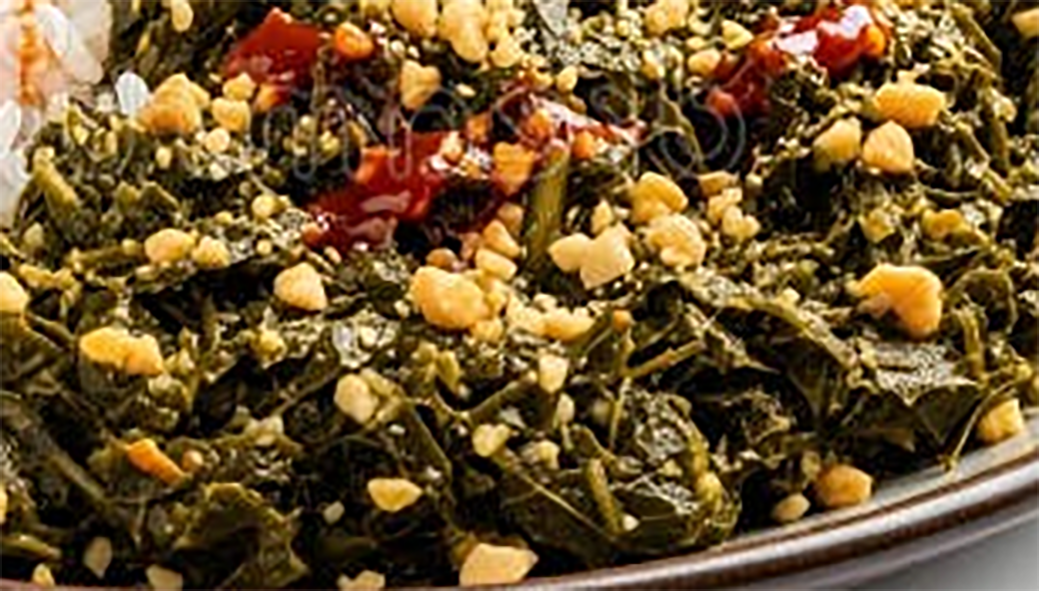 casava leaf stew with peanuts and peanut butter