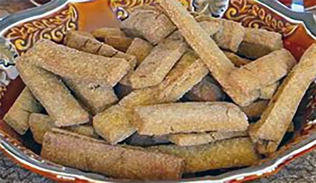 ouaddai, chadian fried millet fingers served on a plate