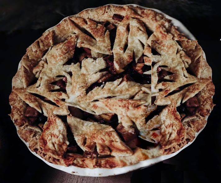 stuart period umble pie with an attractive pastry leaf topping