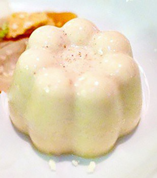 small quaking pudding turned out from a mould