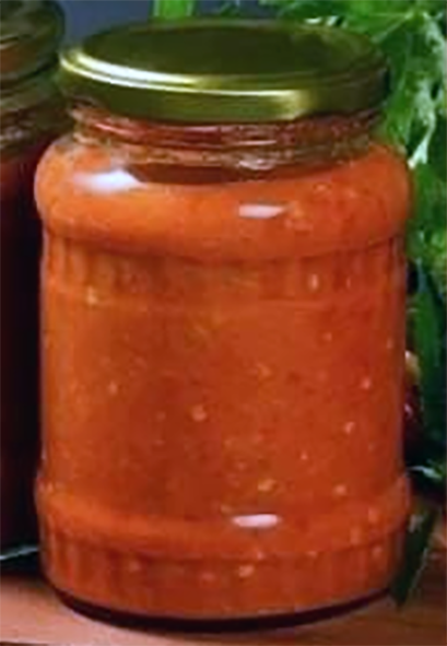 malegueta chilli sauce in a sealed glass jar
