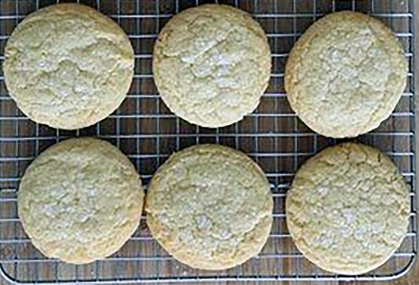 old-fashioned lemon sugar cookies on a wire rack