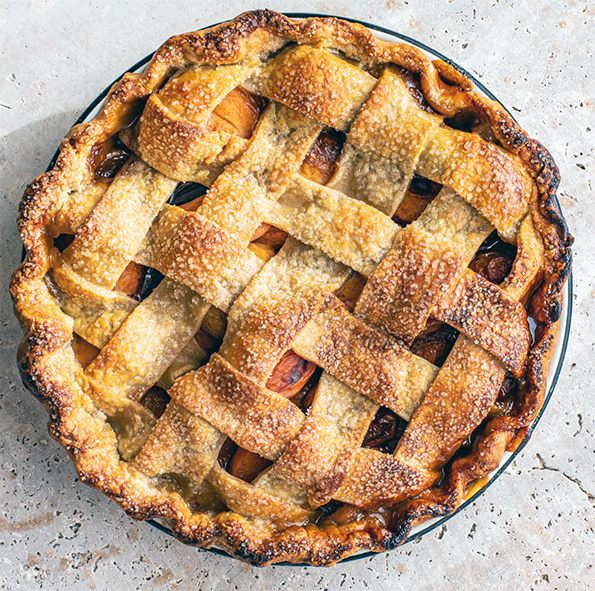 lattice topped apricot pie