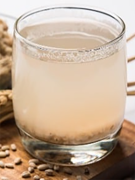 barley water in a glass