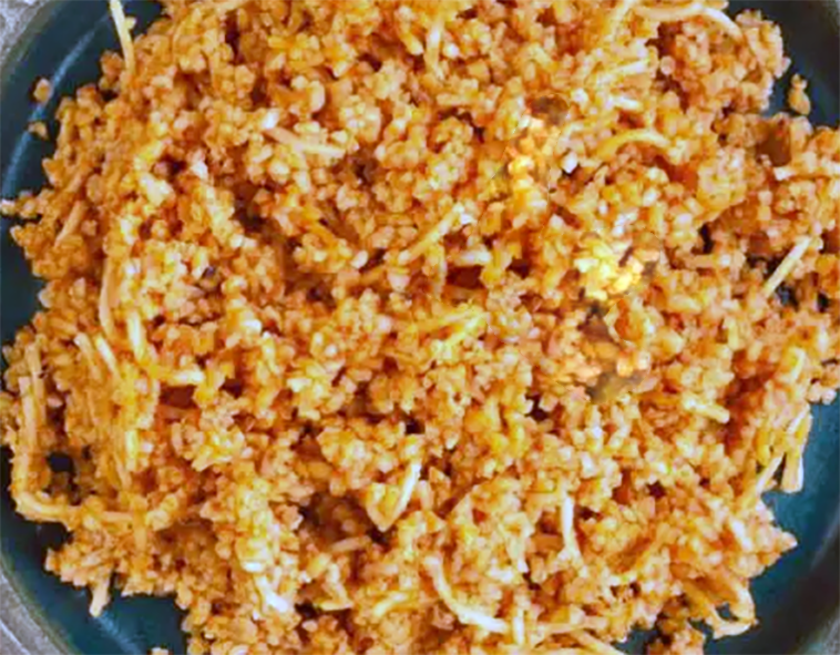Cypriot crushed wheat pilaf served on a plate