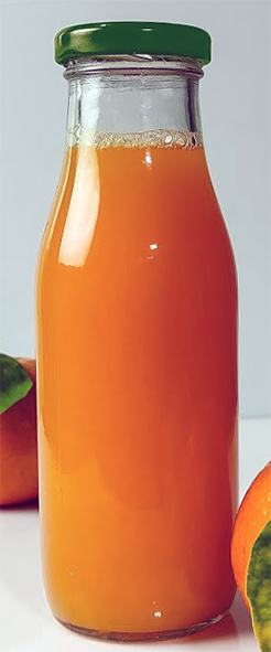 Cypriot orange squash in a glass bottle