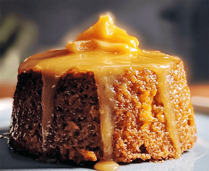 steamed carrot pudding on a plate