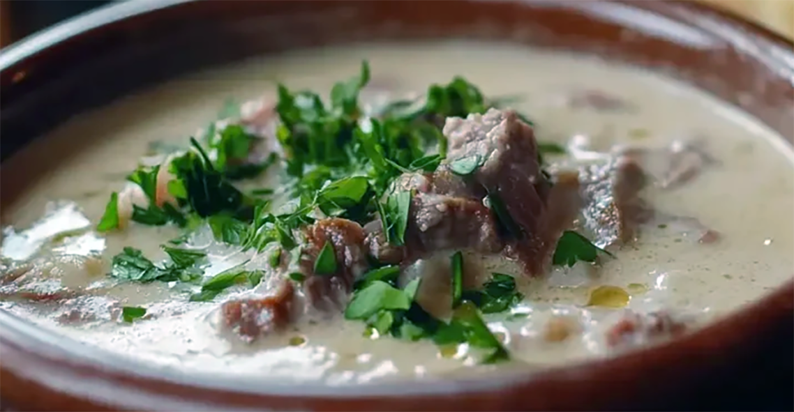 rabbit soup in a cream base