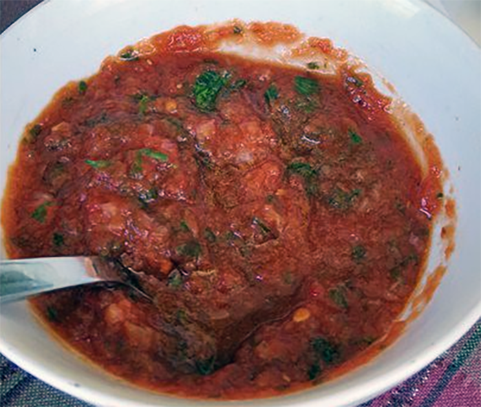 tomato and onion salsa fria in a bowl