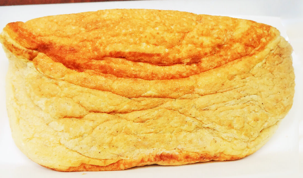 souffle omelette against a white background