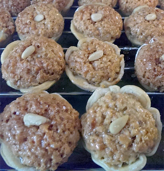 dziriat, algerian almond tarts on a wire rack