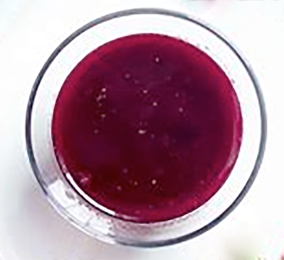 cherry and pickled redcurrant sauce in a glass bowl