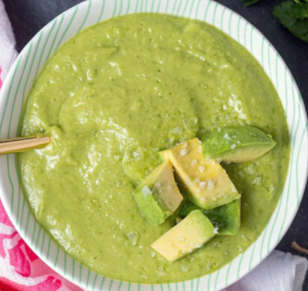 guacamole salsa garnished with chunks of avocado in a bowl